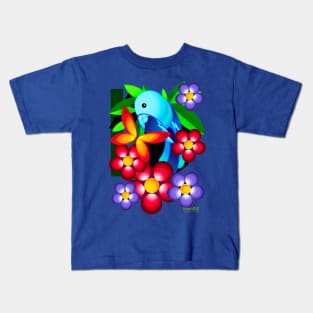 Little Blue Birdie Kids T-Shirt